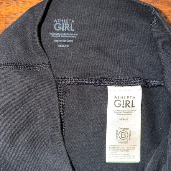 Athleta Girl Right Moves Stash Black Athletic Shorts, size 8-10 - Picture 2 of 6